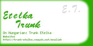 etelka trunk business card